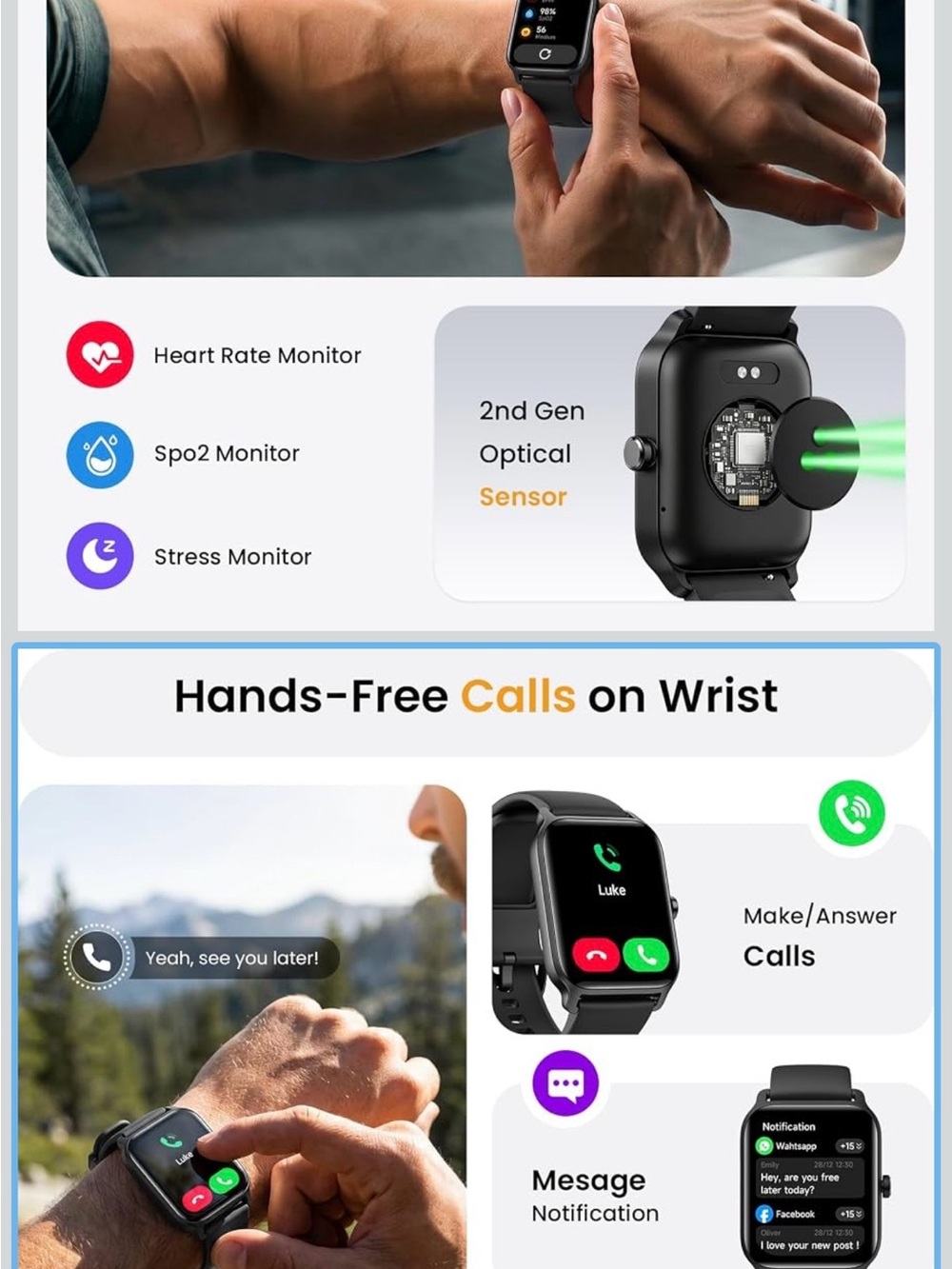 ⌚ FITPolo SmartWatch– Android & iPhone Compatible - Picture 2 of 12